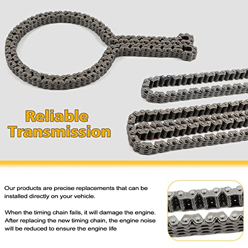 Deegooly 23121-25060 Engine Timing Chain Kit With 2Pcs Intake & Exhaust Vvt Gear Sprocket Fit For Genesis Coupe Santa Fe Sonata Tucson 2.4L Dohc G4Kc Timing Chain 243702G000, 243702G600 #TOP4