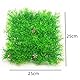 Aquarium Kunstrasen Grasmatte,2 Stück, 25 * 25cm Aquarium Kunstrasen Wassergras Kunststoff Rasen Unterwasser Grünes Gras Landschaft Aquarium Pflanzen Dekoration