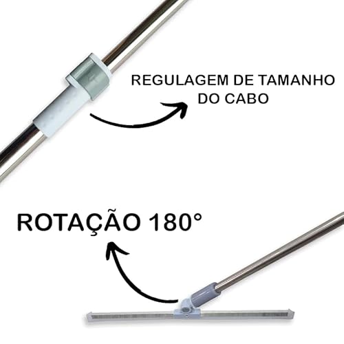 Rodo de silicone multifuncional 2 em 1 com raspador e rodo de borracha para limpeza versátil de toda