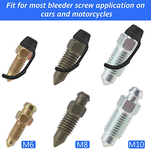 Frienda FRIENDA-BLEEDER SCREWS-01 50 Pack Brake Bleeder Cap Rubber Grease Fitting Caps Small Automotive Brake Bleeder Screw Caps Car Zerk Dust Cover thumb #1