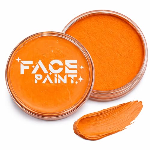 Face Body Paint - Oil Based Orange Face Paint for Kids Adults Easily Washable Body Face Painting Supplies For Drama Stage Performance