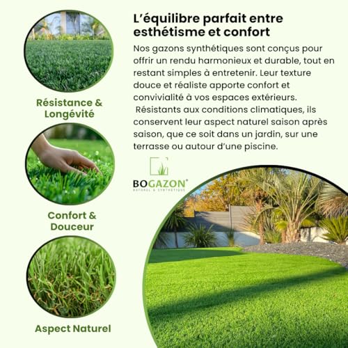 Gazon synthétique résistant UV Gaïa pour oublier la pelouse brûlée - 4