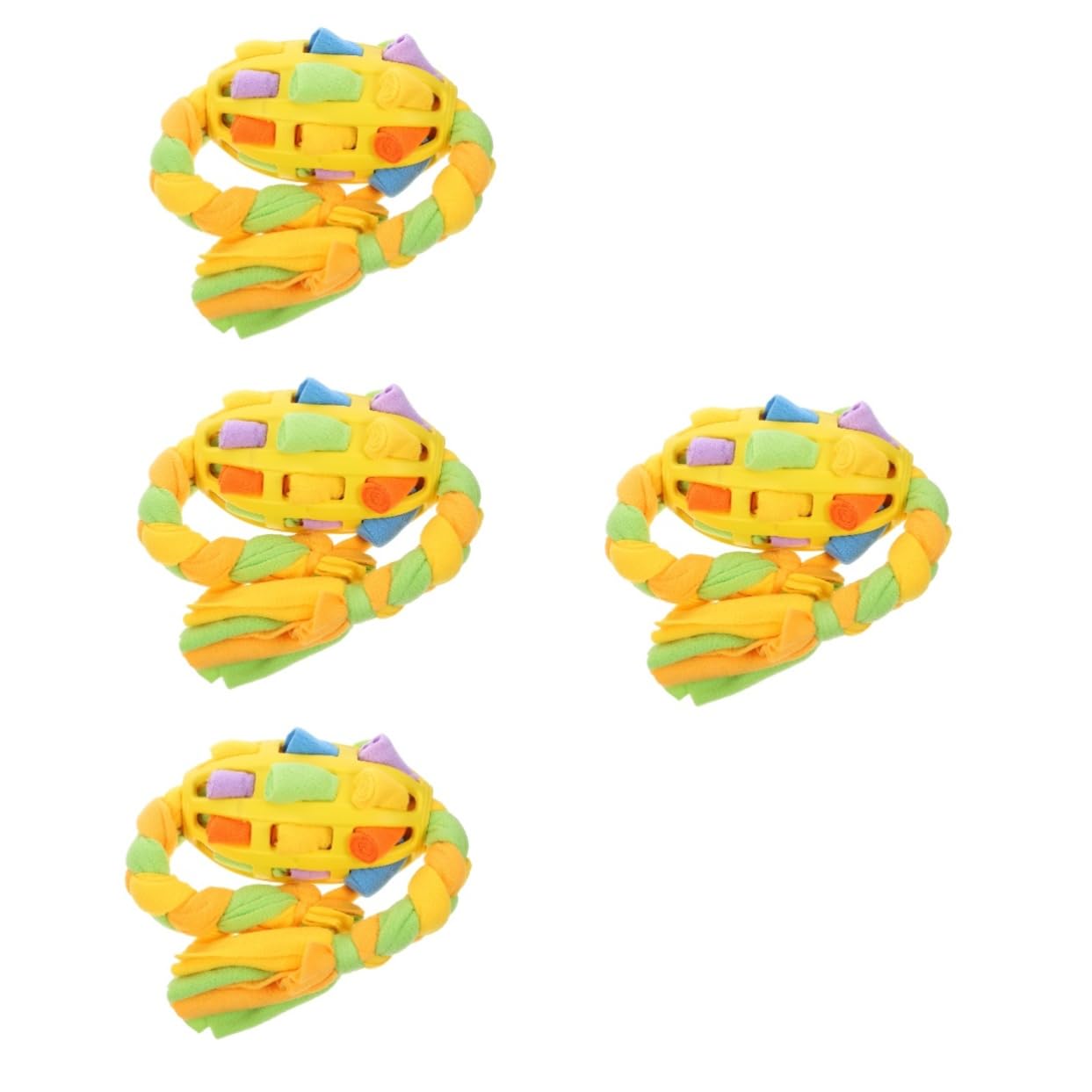 Toddmomy 4pièces Interactive Snuffle pour Chiens Jouet Distributeur De Friandises Stimule Intelligence Et Combat Ennui pour Chiots Et Chiens De Toutes