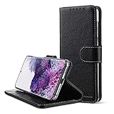 Melkco Wallet Book Series Lai Chee Pattern プレミアムレザーカバーケース Samsung Galaxy S20用 ウォレットブック クリアタイプスタンド ブラック