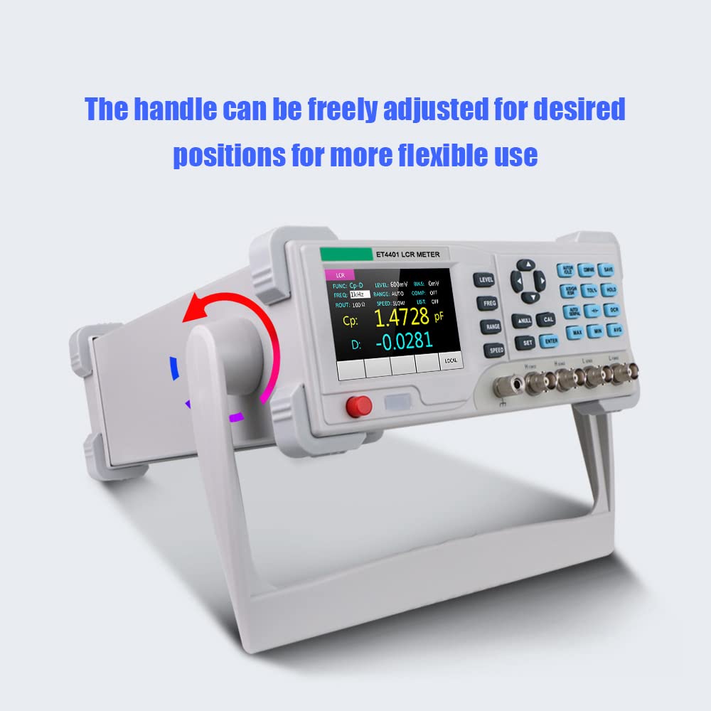 Irfora Digitales LCR-Bench-Messgerät 100Hz-10KHz Hochpräzises Digitalmessgerät Widerstand Induktivität Kapazitätsprüfer 0,1% Genauigkeit 3,5-Zoll-LCD-Display