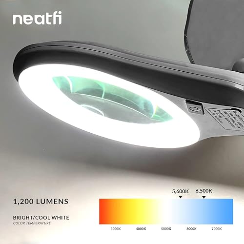 Miniatura 3 de Neatfi Nuevo modelo bifocales 1200 lúmenes Super LED lámpara de aumento con abrazadera, regulable, 60 piezas SMD LED, lente de 5 pulgadas de