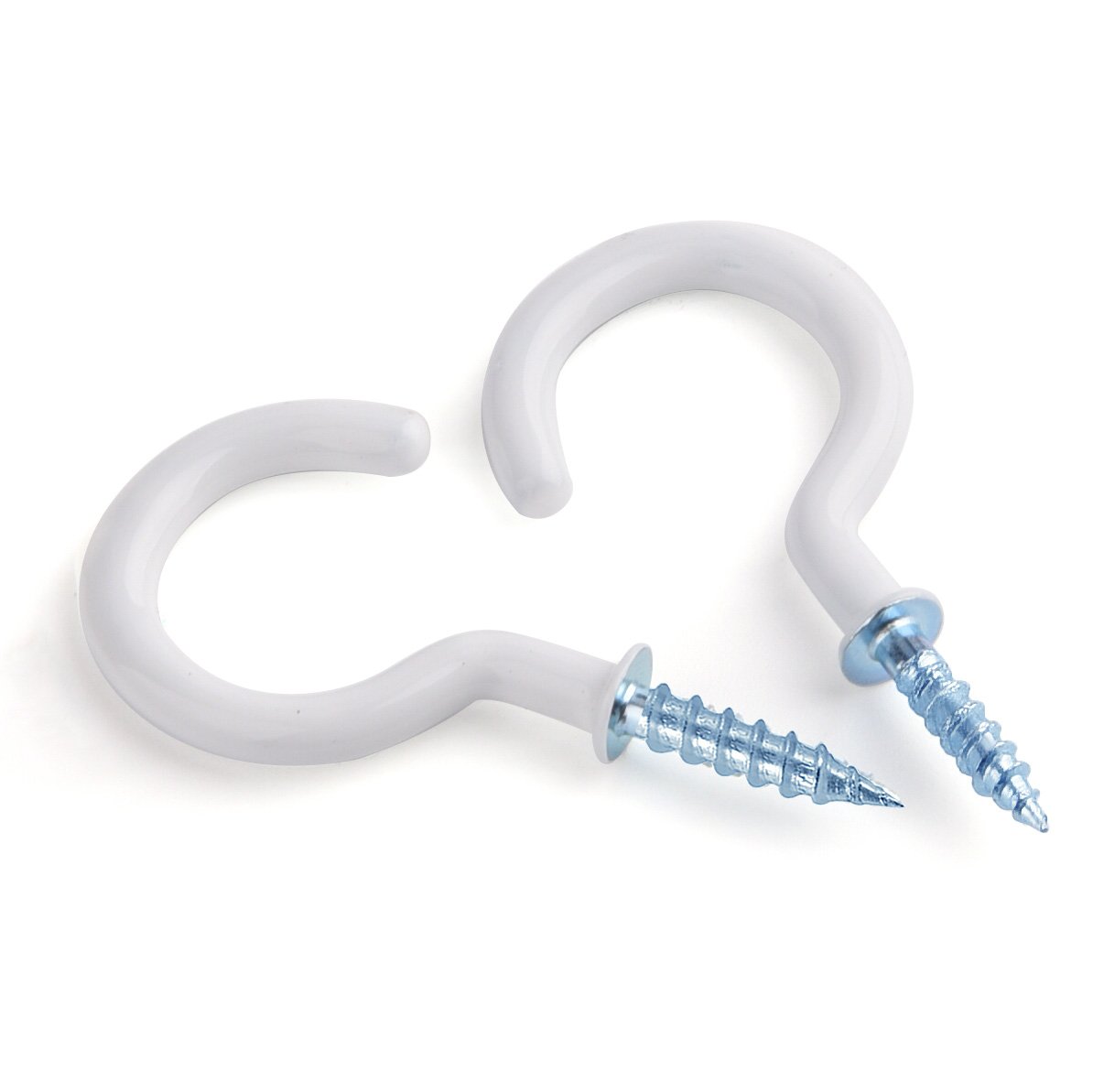 Up To 40% OFF KUUQA 80 Pieces Vinyl Coated Ceiling Screw Hooks Cup Hooks (6 Sizes)