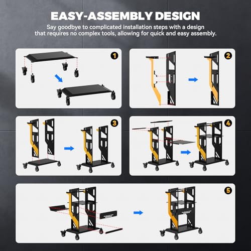 Chariot à outils portable multifonction à 4 niveaux pour ne plus rien perdre