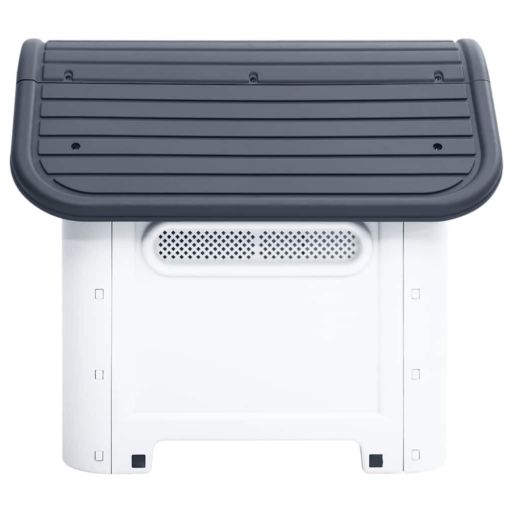 vidaXL Buda dla psa szara 59x75x66 cm Polipropylen