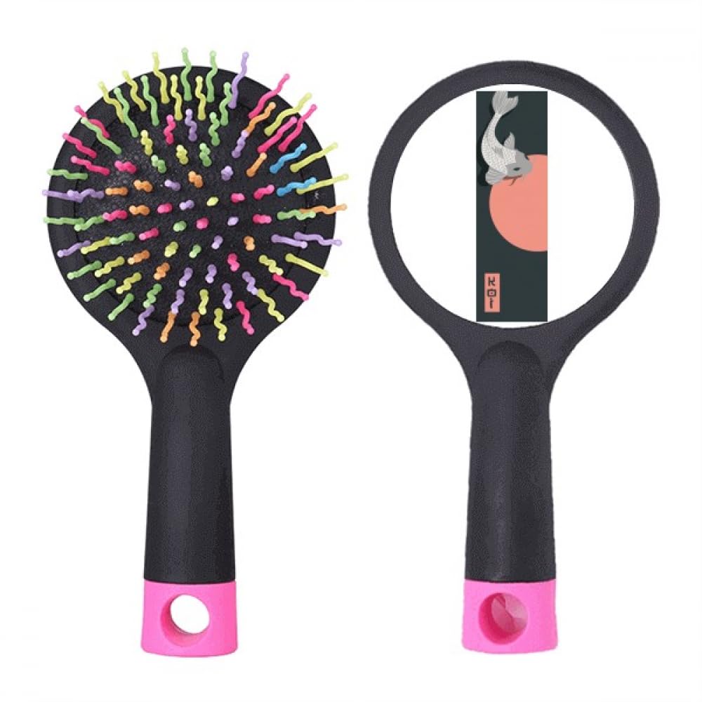 Brosse à cheveux démêlante à coussin d'air imprimé poisson traditionnel chinois - 4