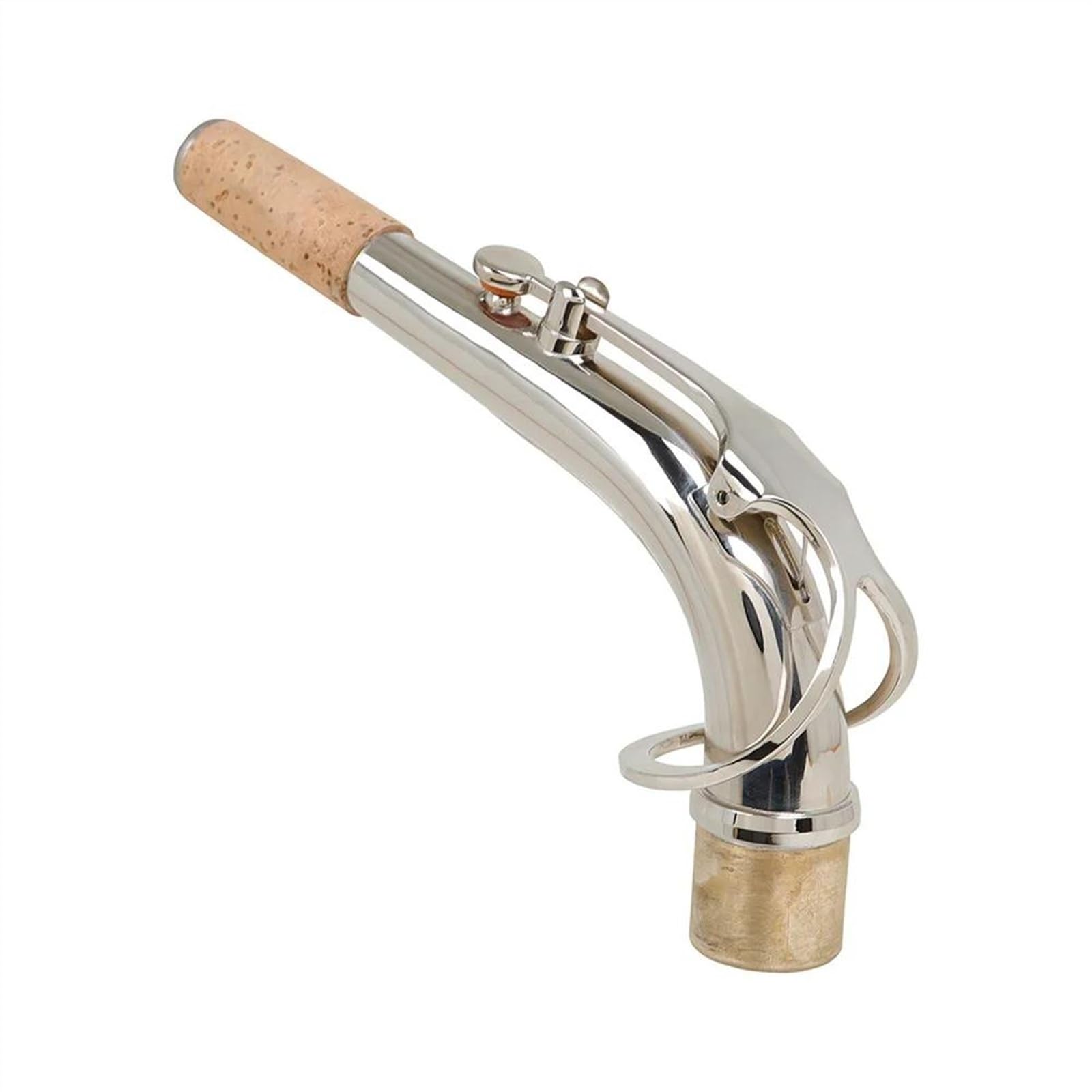 Saxofón Instrumentos Accesorio Saxofón Alto Cuello Curvo Latón Plateado Cuello Curvo Accesorios Para Instrumentos De Viento De Madera