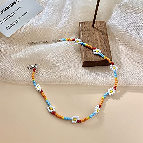 JOMYO Kleurrijke parelketting, beaded necklace, meerlaagse Boheemse halsketting, zeven kleurrijke rijkralen- en… - Image 3