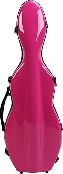 Violin Case for Violin, 4/4 3/4 Violin Case Fiberglass Violin Box Case for Violin Carry Protect ViolinRose red