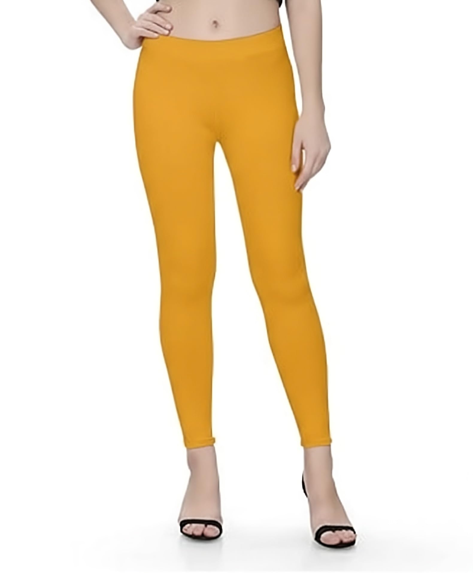 ZAYANQA Regular Fit Solid Stretchable Cotton Leggings for Women Ankle Length with Ultrasoft Wide Elastic Waistband |Western and Ethnic wear Ankle Length Leggings |Fashionwear|-picture-42