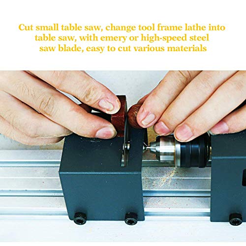 ETE ETMATE 200W Mini Lathe Beads, DIY Working Wood Lathe Milling Machine DIY Grinding Polishing Beads Drill Rotary Tool Set Lathe Set