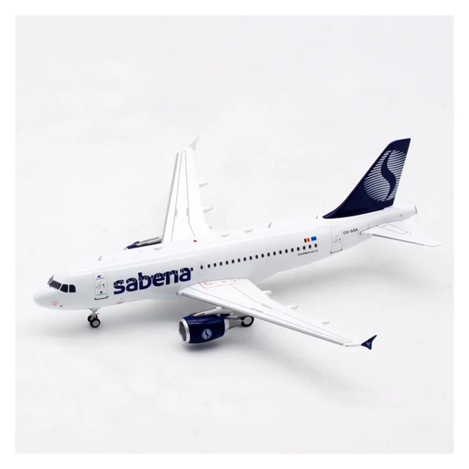 1:200 per A319 Belgio Bilancia in Lega Modello di Aereo con Carrello di Atterraggio di Base in Metallo Giocattolo Coperto Modello di Costruzione di Modello Kit