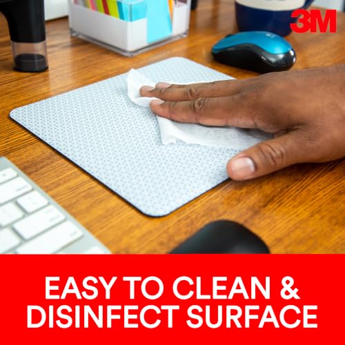Image of 3M Precise Mouse Pad Enhances the Precision of Optical Mice at Fast Speeds, Easy to Clean, Stays in Place, 9 in x 8 in (MP114-BSD1)
