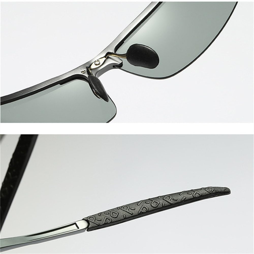 Gafas de sol fotocromáticas de aluminio para deportes al aire libre sin montura para hombre, polarizadas, anti-UV, para conducir, pesca, ciclismo