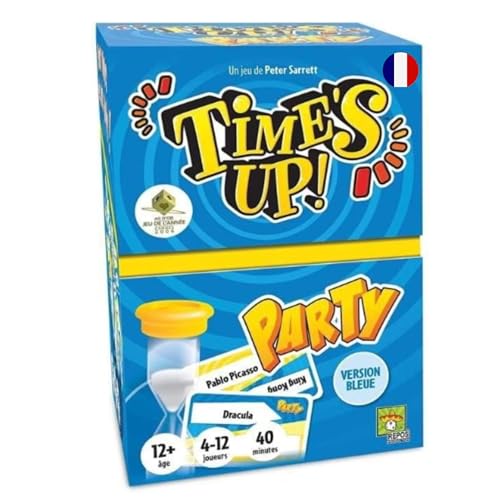 Asmodee - Time's UP: Party - Version Bleue - en Français - Jeu de Société d'Ambiance pour Adultes & Enfants dès 12 Ans -Jeu de Cartes et de Rapidité - 4...