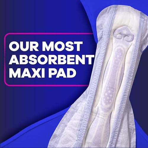 Image of Always Maxi Overnight Feminine Pads with Wings for Women, Size 6, Ultimate Heavy Overnight Absorbency, Unscented, Up to 100% Leak-Free Protection, 21 Count