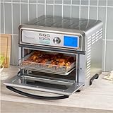 Cuisinart Air Fryer Toaster Oven, Digital Display, 1800 Watt Air Fryer Toaster Oven Combo with Adjustable Temperature and Controls, Stainless Steel Small Kitchen Appliance, TOA-65,Silver