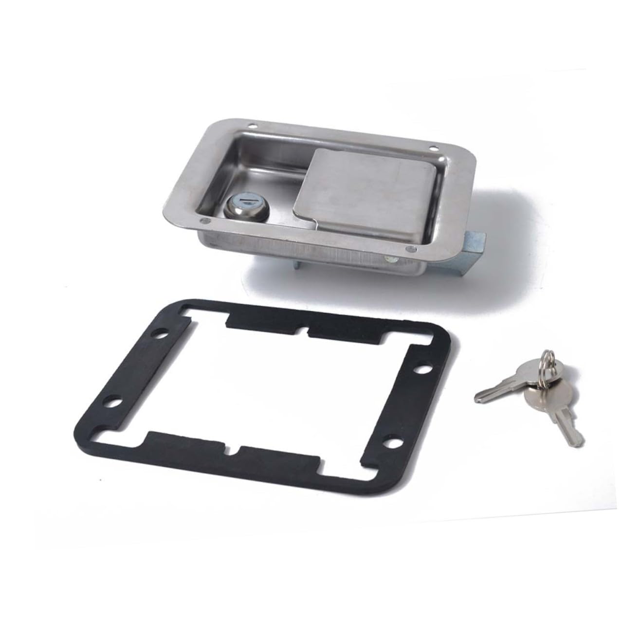 SOLUSTRE Anhängerschlösser aus Edelstahl mit Staubdichtem Heavy Duty Design 2 Stück für Mechanische Lkws und Boxen Geeignet für Schlechte Arbeitsbedingungen