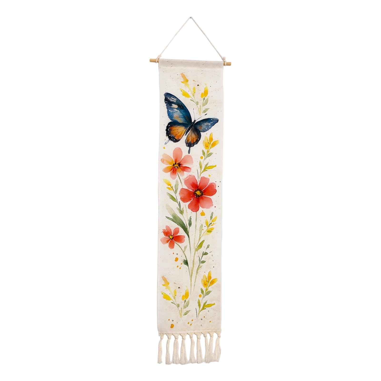 Whoasyst Front Door Hanging Banners Wildflower Summers Porch Sign Hanging Flag Porch Sign for Front Door Outdoor Decors Banners