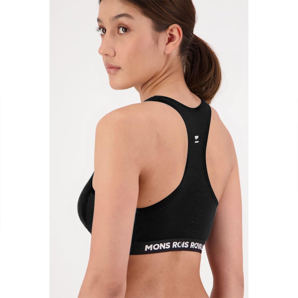 Mons Royale Reggiseno Sportivo Sierra, Black, M
