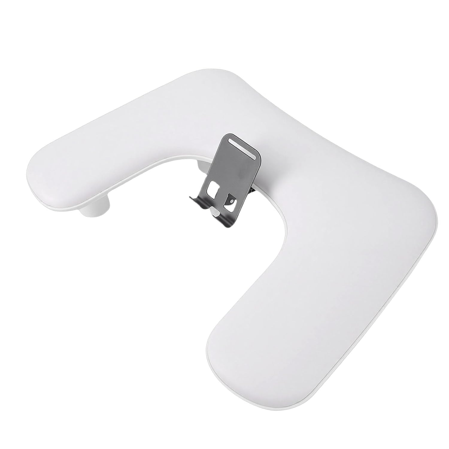 BRRNOO Manicure Arm Rest, U Shaped White Nail Hand Rest with Built in Phone Holder and Adjustable Support, Ergonomic Wrist for Nail Care and Salon Use
