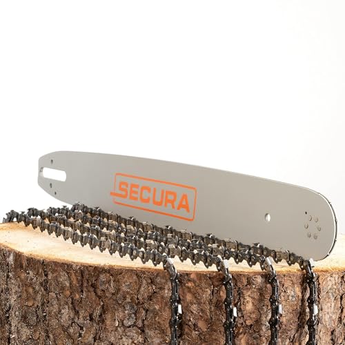 4x Sägekette + 1x Schwert 3/8' 1,6mm 72 Treibglieder | 50cm Arbeitslänge | SECURA kompatibel mit STIHL