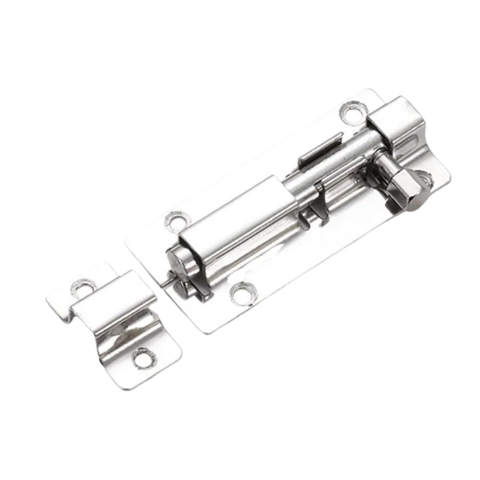 Gate Bolt Door Lock Bolts Stainless Steel Latch Slide with Screws for Bathroom Bedroom Shed Toilet Sliding Bolt(Silver)