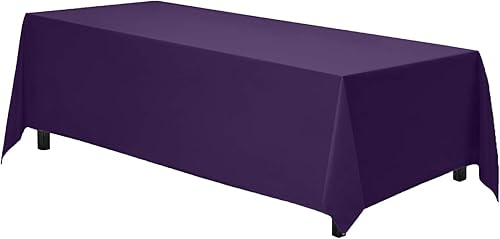 Gee Di Moda - Mantel rectangular de 228cm x 396cm Mantel rectangular de poliéster lavable para mesa de 243cm, ideal para mesa de bufé, fiestas,