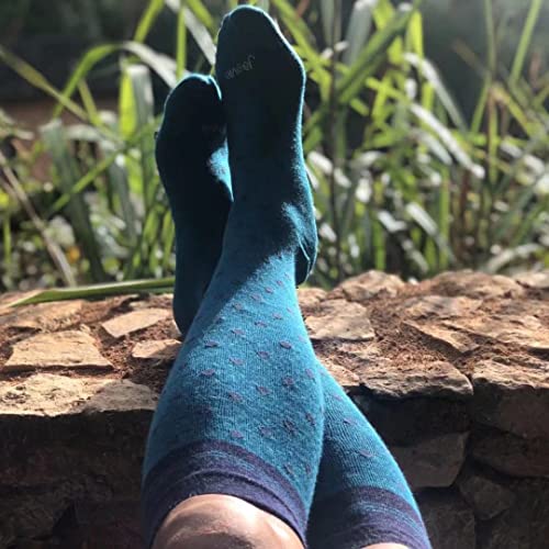 Image of ja vie Comfy Merino Wool Socks for Women & Men Graduated Compression Socks (15-20mmHg) Knee High Compression Stockings