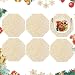 Homcomoda Placemats for Dining Table Set of 6 Place Mats Octagonal Non Slip for Dinner Table (Gold)