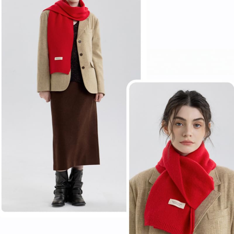 Scarf 2 Piezas De Bufanda Plana De Moda Suave Y Gruesa Para Hombres Y Mujeres De Color Sólido De Otoño E Invierno