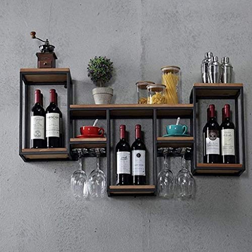 Porte-bouteilles avec 8 porte-gobelets en verre pour libérer vos placards