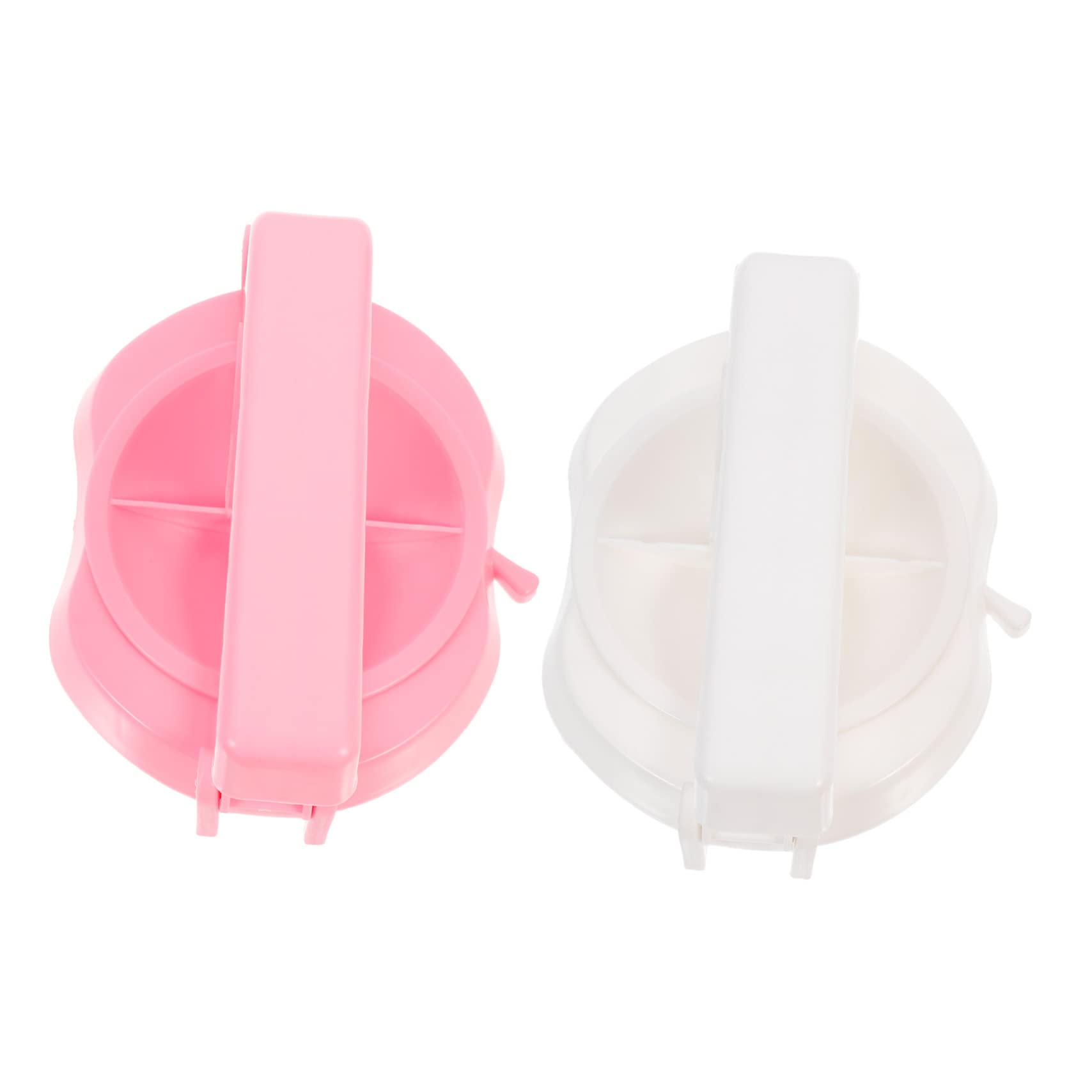 SOLUSTRE 2pcs Dumpling Dough Presser Plastic Wrapper Pressing Tool for Homemade Dumplings Ravioli and More Essential Kitchen Gadget for Easy Dough Making