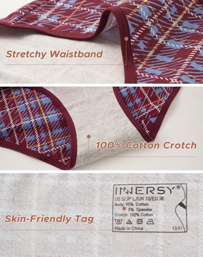 Innersy Womens Underwear Cotton Hipster Panties Regular & Plus Size 6-Pack thumb #4