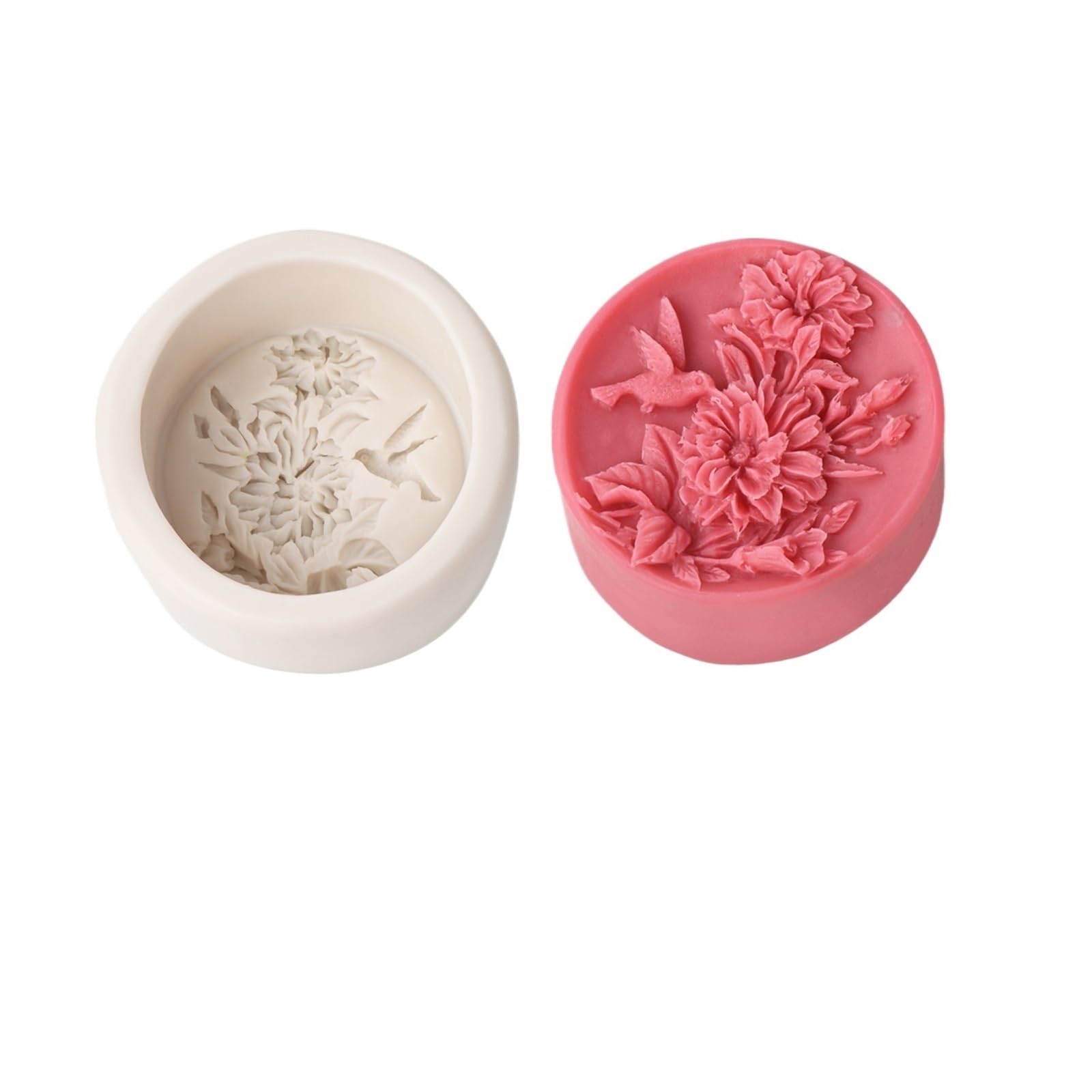 Peony Flower Silicone Candle Mold DIY Floral Soap Candles Resin Crafts Aroma Plaster Casting Tool for Making Soaps Bar(Floral Mold 2)