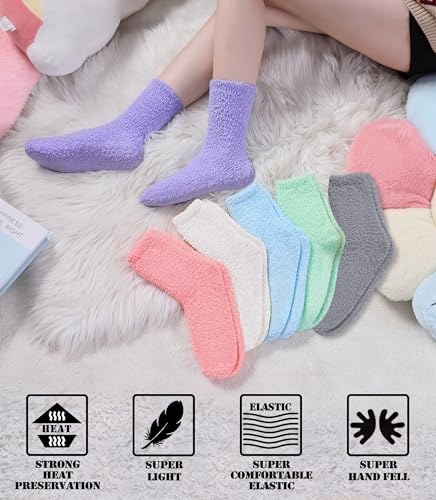 Image of FNOVCO Womens Fuzzy Socks Super Soft Fluffy Winter Warm Cozy Home Sleeping Socks