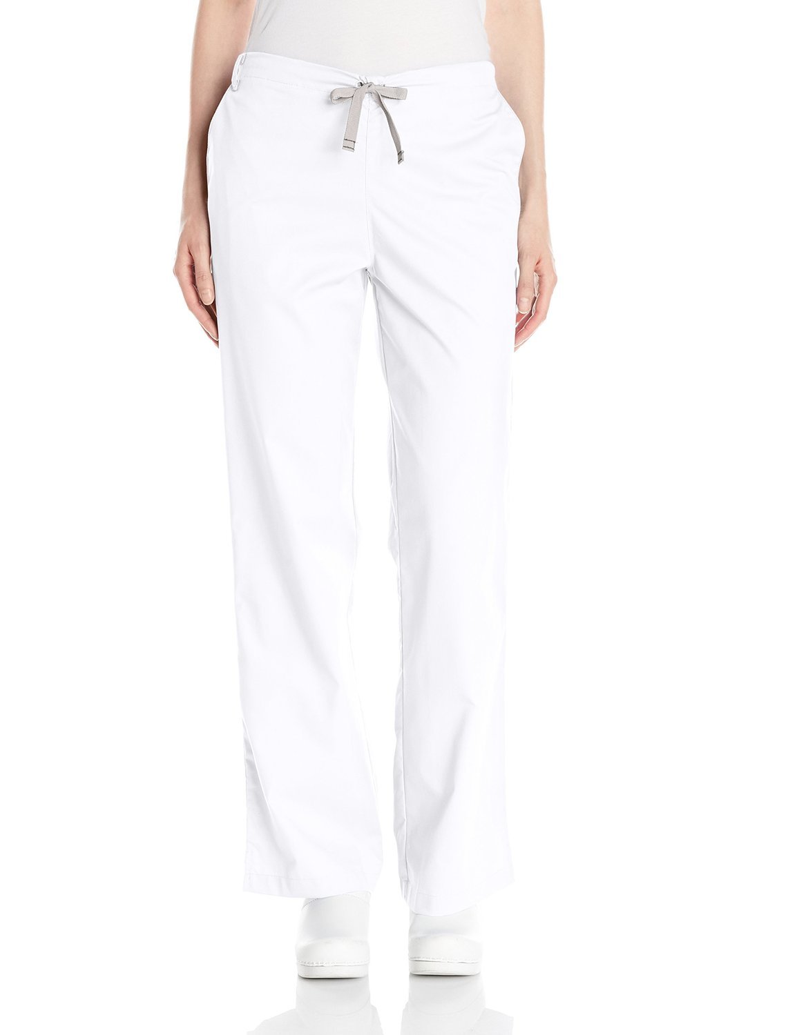 WonderWink Women's Plus-Size Wonderwork Flare Leg Scrub Pant, White, 3X-Large