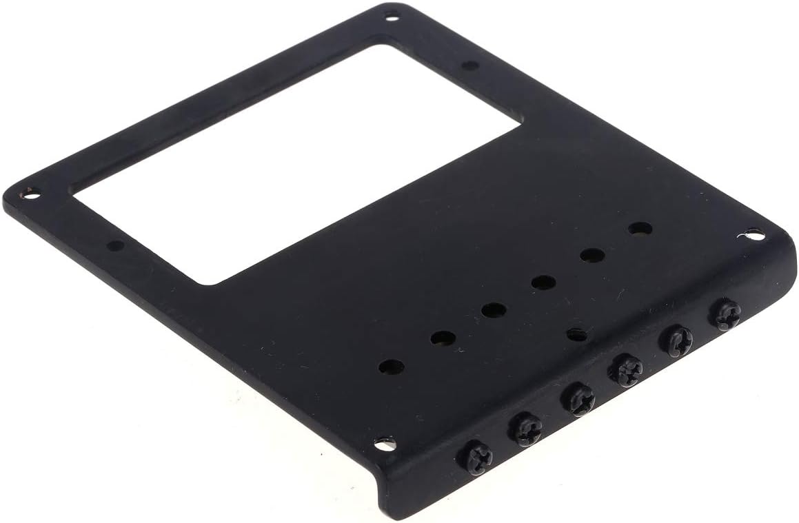 Musiclily Pro 54mm Tele Humbucker Bridge with 6 Stainless Steel Saddles for Telecaster Style Electric Guitar Black - Image 4