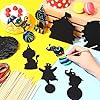 RoundFunny 80 Pcs Carnival Cutouts Scratch Cards C... #2
