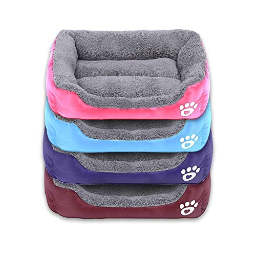 powerking Hundebett, wasserdichtes Haustier Mat Pad und Schlafkissen für Kitty Katze und kleine Hündchen, weich und waschbar （rot）