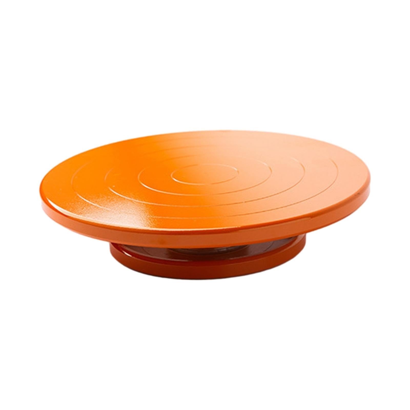 TöPferscheibe Manuell, Banding-Rad for Keramik, drehbar, manuell, robust, Kuchen-Drehteller for Modell, Keramik, Kunst, DIY, Kunsthandwerk, Projekte, Basteln von Ton(Orange 20cm)