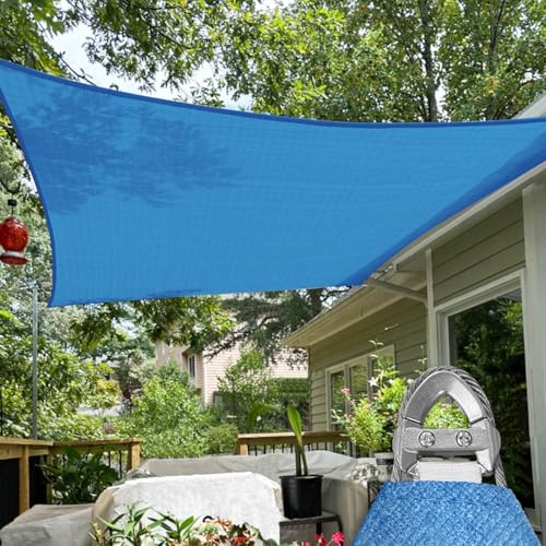 TANG-Sunshades-Depot-A-Ring-Design-Steel-Cable-Wire-Reinforcement-Sun-Shade-Sails-24-x-24-Square-Blue-Heavy-Duty-Permeable-260-GSM TANG Sunshades Depot A Ring Design Steel Cable Wire Reinforcement Sun Shade Sails 24 x 24 Square Blue Heavy Duty Permeable 260 GSM