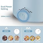 Topwit Hot Pot Electric, Electric Pot, 1.6L Ramen Cooker, Multifunctional Cooker for Pasta, Shabu-Shabu, Oatmeal, Soup and Egg with Over-Heating Protection, Boil Dry Protection, Blue - Image 2
