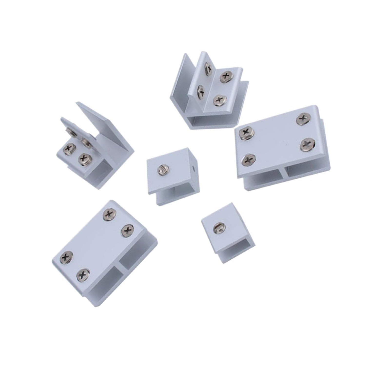 10pcs Zinc Alloy Glass Clip Adjustable Wall Mounted Shelf Clamp(6cm)