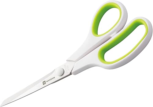 Miniatura 4 de Tijeras de dos tonos (705) - Tijeras multiusos, ultra afiladas, agarre suave, costura de acero inoxidable, agarre cómodo de TPR, tijeras de