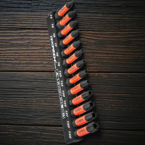 Image of Long Torx Bit Set with Magnetic Bit Driver,TEKPREM 13-Piece Security Torx Screwdriver Bit Set with 2 inch T4 T5 T6 T7 T8 T9 T10 T15 T20 T25 T27 T30 T40 Tamper Resistant